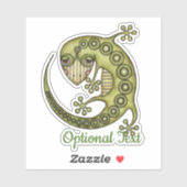 Sticker Lézard vert (Feuille)