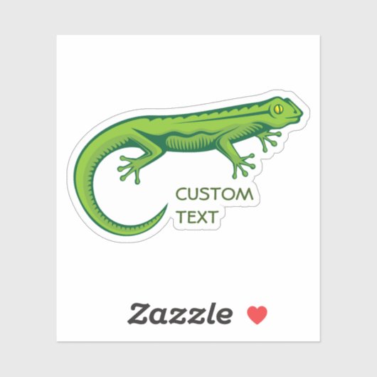 Sticker Lézard vert (Feuille)