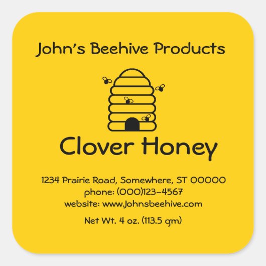 Sticker (lg sq)- Honing Business (Voorkant)