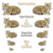 Sticker Lg Tabby Chats Orange (Devant)