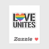 STICKER LGBTQ AMOUR UNITÉ (Feuille)