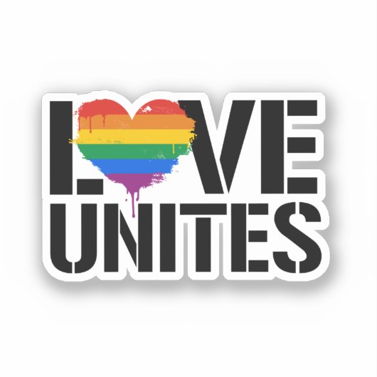 STICKER LGBTQ AMOUR UNITÉ (Recto)