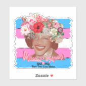 Sticker LGBTQ Black Trans vit en matière (Feuille)