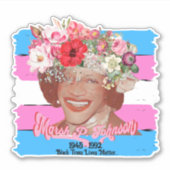 Sticker LGBTQ Black Trans vit en matière (Devant)