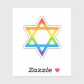 Sticker LGBTQ Juif Israël Étoile De David Pride Mois (Feuille)