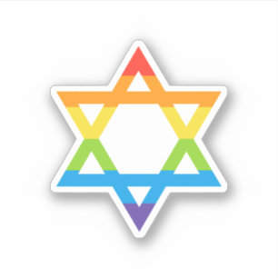 Sticker LGBTQ Juif Israël Étoile De David Pride Mois