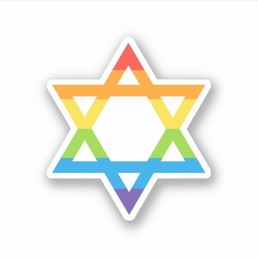 Sticker LGBTQ Juif Israël Étoile De David Pride Mois (Devant)