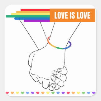 Sticker LGBTQ+, L'amour est Sticker d'amour, Fiert