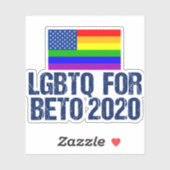 Sticker LGBTQ pour Beto 2020 (Feuille)