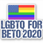 Sticker LGBTQ pour Beto 2020 (Devant)