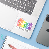 Sticker LGBTQ pour l'ordinateur portable Gay pride Rainbow (Ordinateur portable avec iPhone)