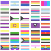 Sticker LGBTQ+ Pride flags (Devant)
