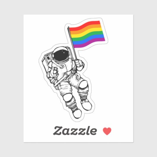 Sticker LGBTQ Pride Moonman (Feuille)