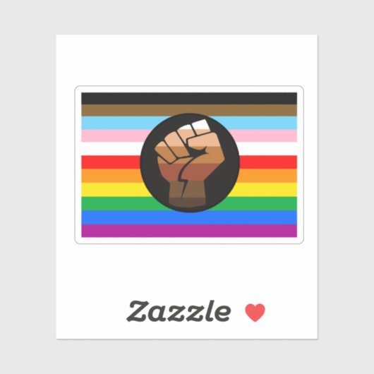 Sticker LGBTQ+ Progrès PDC Pride Indicateur (Feuille)