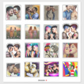 Sticker LGBTQIA+ Divers couples amoureux (Feuille)