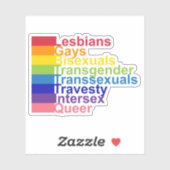 STICKER LGBTTIQ (Feuille)