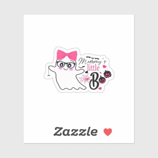 Sticker L'Halloween du Boo de maman (Feuille)