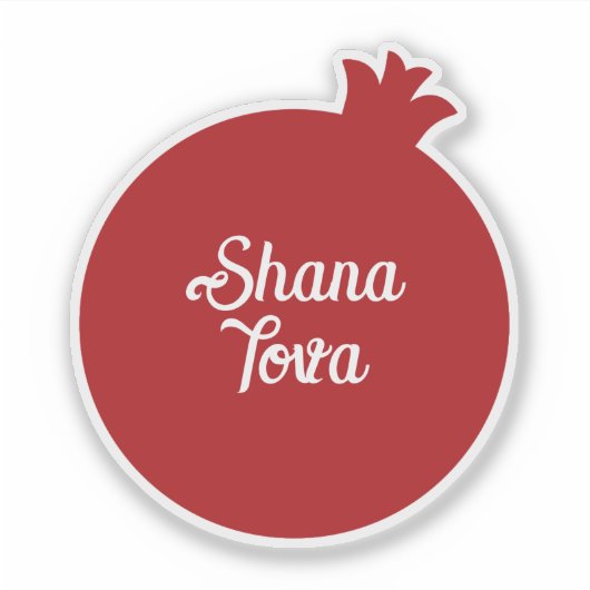 Sticker L'hébreu Shana Tova et Apple (Devant)