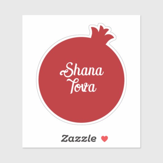 Sticker L'hébreu Shana Tova et Apple (Feuille)