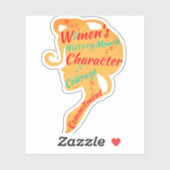 STICKER L'HISTOIRE DES FEMMES MOIS CARACTÈRE ENGAGEMENT DU (Feuille)