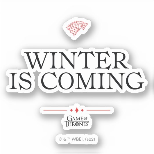 Sticker L'hiver approche (Devant)