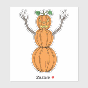 Sticker L'homme de citrouille Art d'Halloween