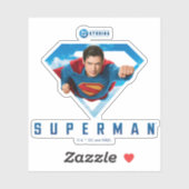 Sticker L'homme de l'acier en vol (Feuille)