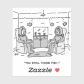 Sticker L'Homme Gâche Son Poisson Tropical (Feuille)