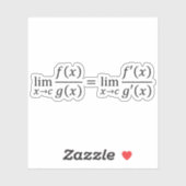 Sticker L'Hopital's Rule - Math And Calculus Basics (Feuille)