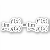 Sticker L'Hopital's Rule - Math And Calculus Basics (Devant)