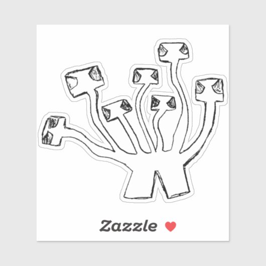 Sticker L'hydre de Declan (Feuille)