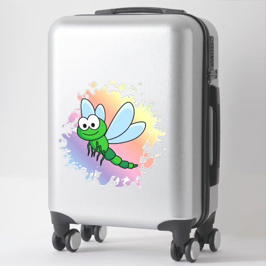 Sticker libellule (Sur valise)