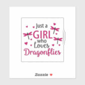 Sticker Libellule Juste Une Fille Qui Aime Les Libellules (Feuille)