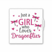 Sticker Libellule Juste Une Fille Qui Aime Les Libellules (Devant)