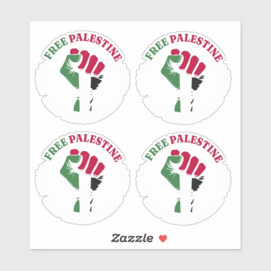 Sticker Libérer la Palestine mettre fin à l'apartheid III (Feuille)