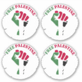 Sticker Libérer la Palestine mettre fin à l'apartheid III (Devant)