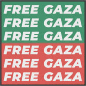 Sticker Libérez Gaza - couleurs du drapeau palestinien (Devant)