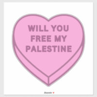 Libérez-vous ma Palestine ? Cute Candy Coeur doux