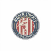 Sticker Liberté Cachée Patriotique Illusion Optique Patrio (Devant)