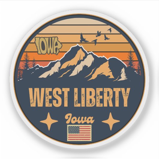 Sticker Liberté de l'Ouest, Iowa (Devant)