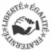 Sticker Liberté, égalité, fraternité (Devant)
