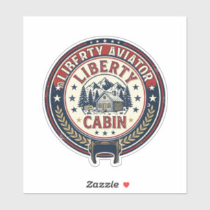 Sticker Liberty Aviator Patriotique Aviation Patriotique V