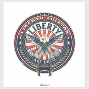 Sticker Liberty Aviator Patriotique Patriotique Aviation V