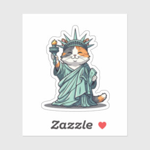 Sticker Liberty Kitty - Chat Statue de la Liberté