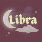 Sticker Libra Céleste esthétique Dreamy Moon Cloud Stars (Devant)