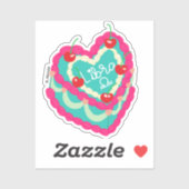 Sticker Libra Heart Cake (Feuille)