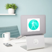 Sticker Libra, Zodiac Sign, Horoscope, Astrology (Ordinateur portable sur le bureau)