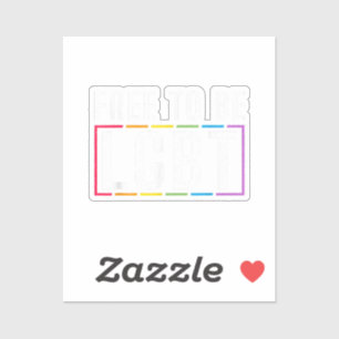 Sticker Libre d'être LGBT Bisexuel Lesbienne Gay Fierté