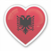 Sticker L'icône de l'amour Albanie (Devant)