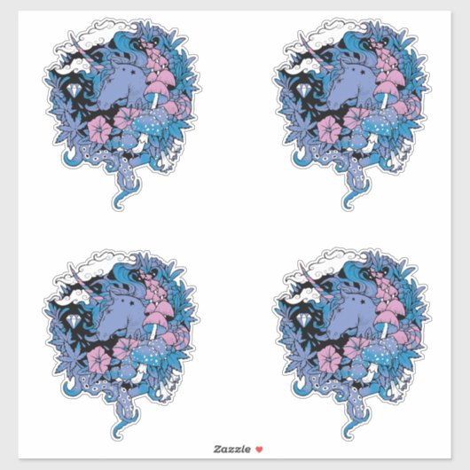 Sticker Licorne (Feuille)